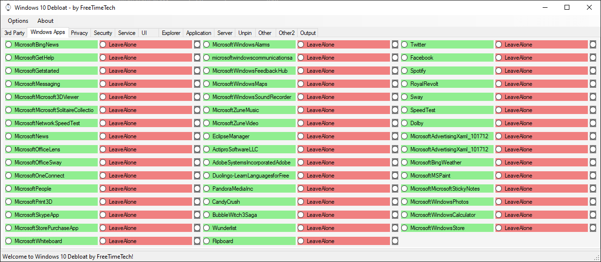 Windows 10 Debloater AppDoze