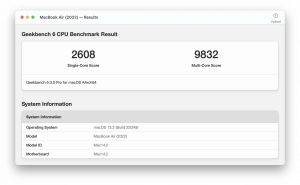 Geekbench AI for Mac 2